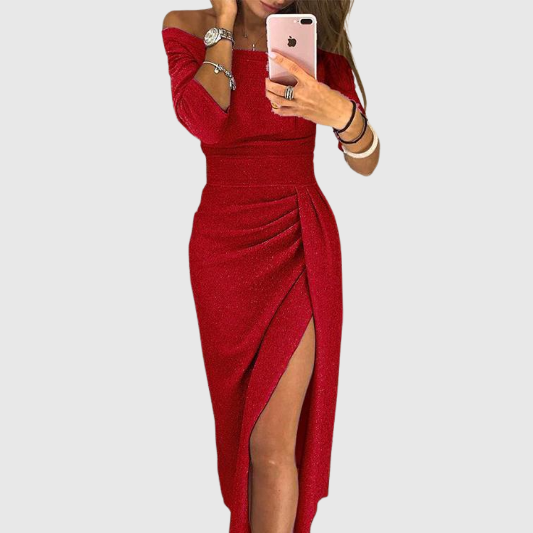 Evalora - Elegant Casual Midi Dress