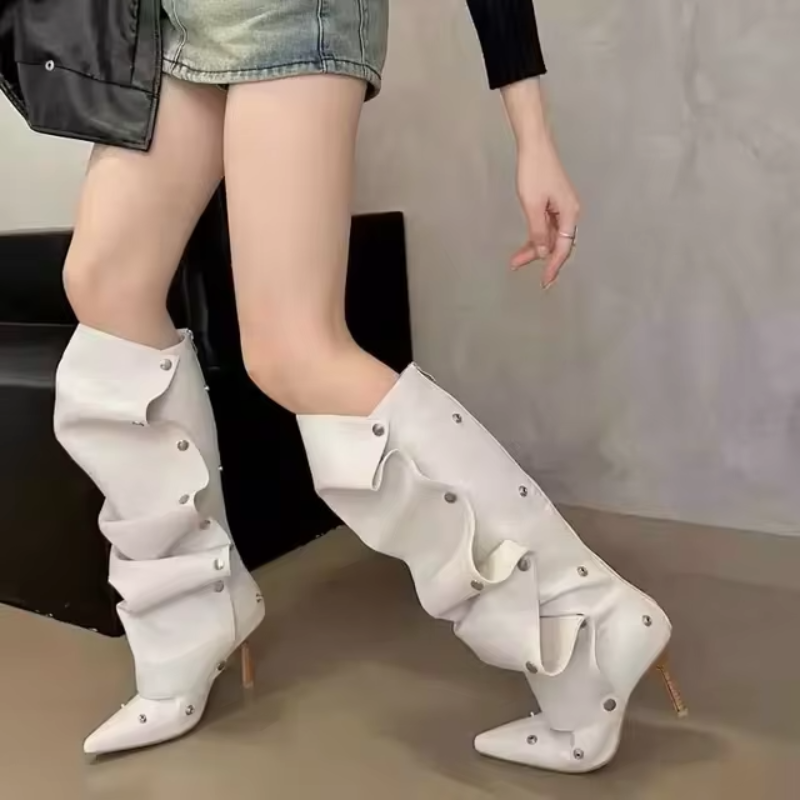 Studded Siren Knähöga Stövlar