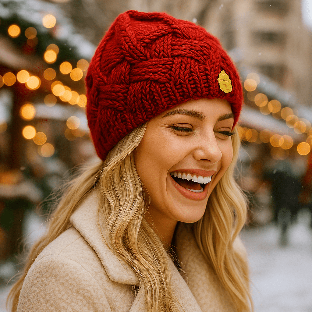 Elena Vintermössa för kvinnor - Varm - Stickad