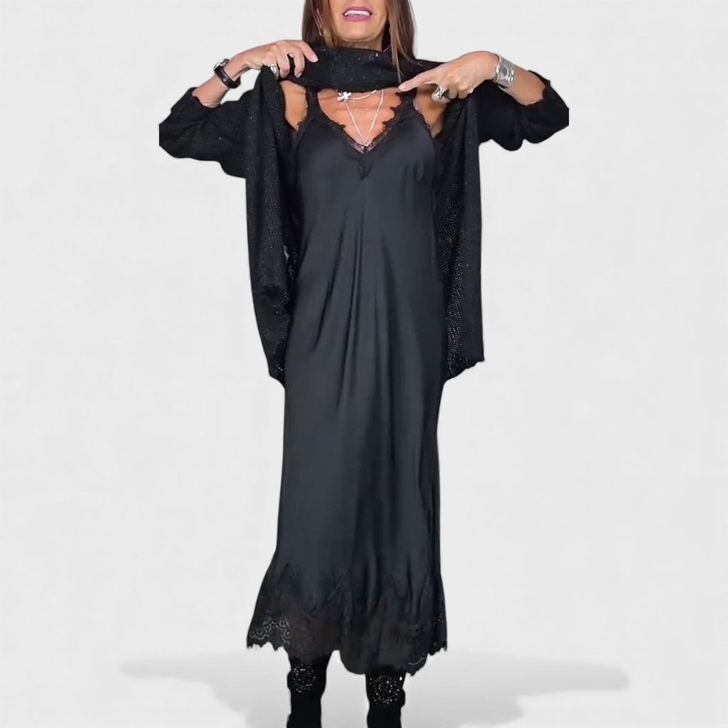 Abalyn - Elegant Casual Midi Dress