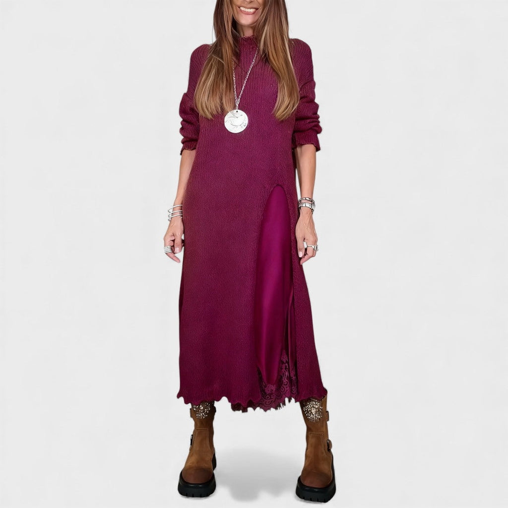 Abalyn - Elegant Casual Midi Dress