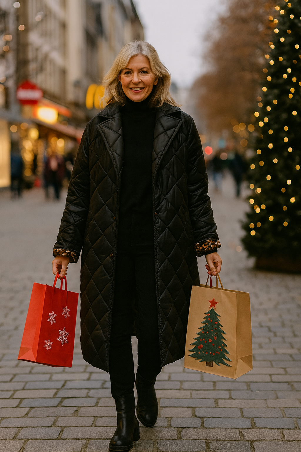 Arianna - Lång enfärgad dunjacka